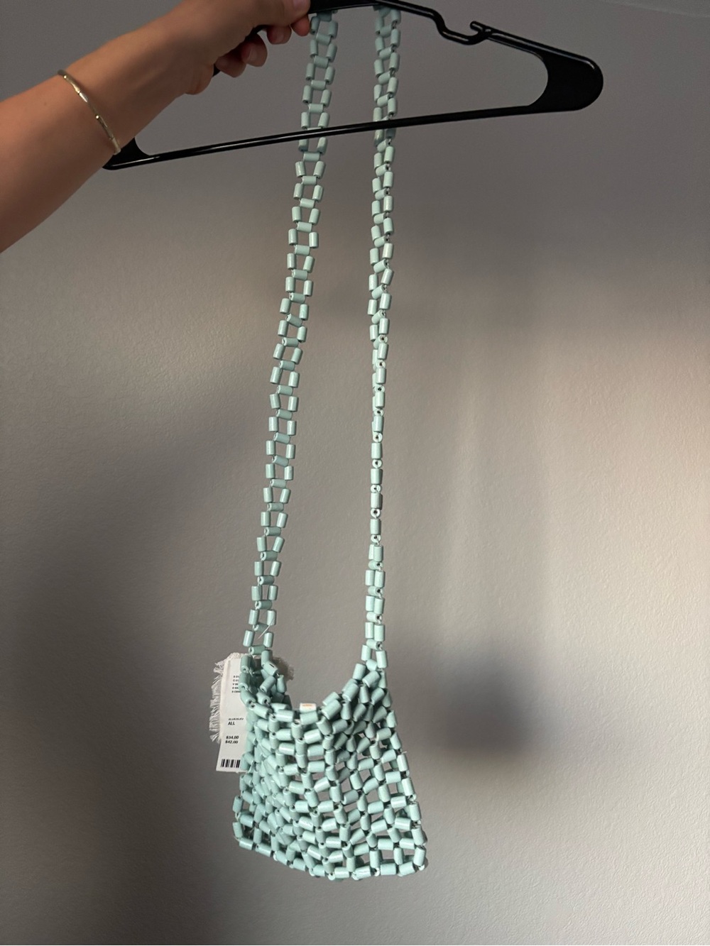 Urban Outfitters Mint Beaded Mini Crossbody Bag
